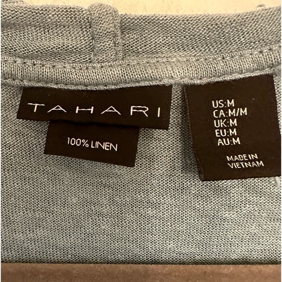 Tahari Hooded Cardigan Open Front Blue Green Medium Everyday Casual Loft tee - Picture 5 of 10